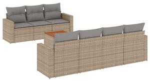 Polyrattan Kerti Ülőgarnitúra - 8 részes szett