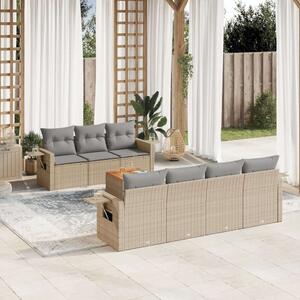 VidaXL Polyrattan Kerti Ülőgarnitúra - 8 részes