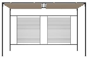 VidaXL tópszínű pavilon behúzható tetővel 3 x 4 x 2,3 m 180 g/m²