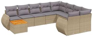 VidaXL Polyrattan Kerti Ülőgarnitúra - 10 részes