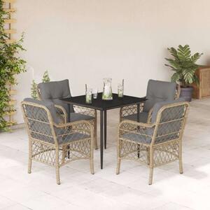 VidaXL Polyrattan Kerti Étkezőgarnitúra - 5 részes