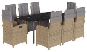 VidaXL Polyrattan Kerti Étkezőgarnitúra - 9 részes