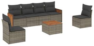 VidaXL - 7 részes Polyrattan Kerti Ülőgarnitúra - Szürke