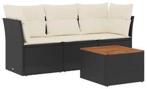 VidaXL Polyrattan Kerti Ülőgarnitúra - 4 részes
