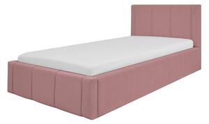 Kárpitozott FIONA gyerekágy ágyneműtartóval 90x200 - rózsaszín