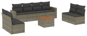 VidaXL Polyrattan Kerti Ülőgarnitúra - 9 Elemes Szett