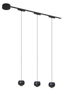 Modern sínrendszer 3 fekete függőlámpa - Magnetic Lance