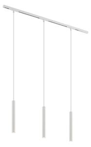 Modern sínrendszer 3 fehér függőlámpa foglalattal, 1 fázisú - Slimline Keno