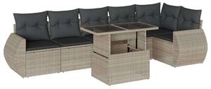 VidaXL Polyrattan Kerti Ülőgarnitúra - 7 részes