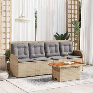 VidaXL Polyrattan Kerti Ülőgarnitúra - 3 részes - Bézs