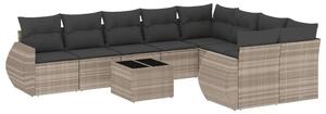 VidaXL Polyrattan Kerti Ülőgarnitúra - 10 részes