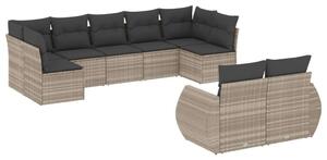 VidaXL Polyrattan Kerti Ülőgarnitúra - 9 részes
