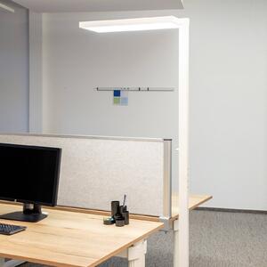 Maul LED irodai állólámpa MAULjura, fehér, alumínium, 196,5 cm, 4000 K, dimmelhető, Fehér / opál, Dolgozószoba / Iroda, Alumínium, Modern