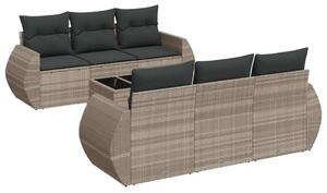 VidaXL Polyrattan Kerti Ülőgarnitúra - 7 részes