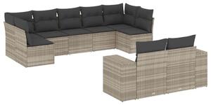 VidaXL Polyrattan Kerti Ülőgarnitúra - 9 részes