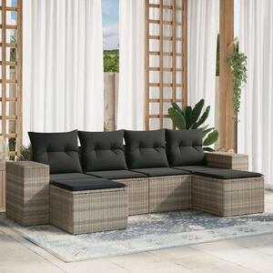 VidaXL Polyrattan Kerti Ülőgarnitúra - 6 részes