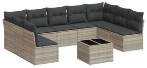 VidaXL Polyrattan Kerti Ülőgarnitúra - 10 részes