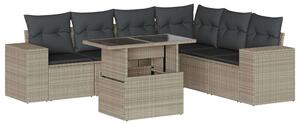 VidaXL Polyrattan Kerti Ülőgarnitúra - 7 részes szett