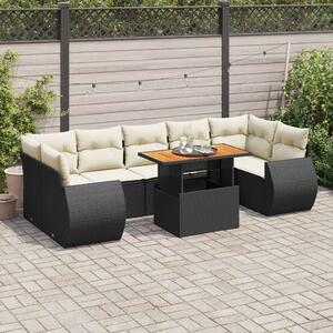 VidaXL 8 részes Polyrattan Kerti Ülőgarnitúra