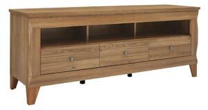 TV-állvány Lirmora 111, Laminált forgácslap, 64x156x47cm, Világos arany vörösfenyő