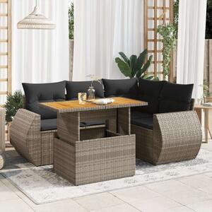 VidaXL 5 részes Polyrattan Kerti Ülőgarnitúra - Szürke