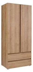 Gardróbszekrény Cirdora 101, Laminált forgácslap, 204x92x51cm, Riviera tölgy