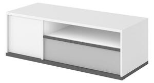 TV-állvány Marvesi 129, Laminált forgácslap, 40x120x50cm, Grafit, Világosszürke