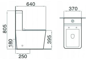 Mexen CUBE - WC kombi + ülés, 31014000