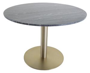 Asztal Dallas 175, 75cm, Aranysárga, Fekete márvány