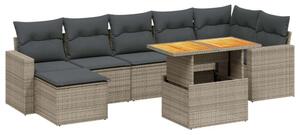 VidaXL Polyrattan Kerti Ülőgarnitúra - 8 részes - Szürke