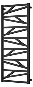 AREZZO DESIGN FRISCO BLACK 500x1200 mm selyemfényű fekete, egyenes törölközőszárító radiátor