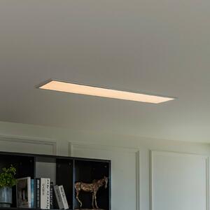 Lindby Kenma LED panel, CCT, 29,6 cm x 119,6 cm, dimmelhető, Fehér / opál, Nappali / Étkező, Műanyag, Modern