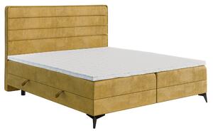 Egyszemélyes ágy Boxspring 120 cm Horazio (sárga) (matraccal és tárolóhellyel). 1043377