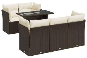VidaXL Polyrattan Kerti Ülőgarnitúra - 6 részes - Barna