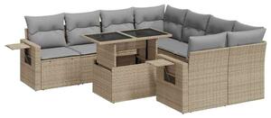 VidaXL Polyrattan Kerti Ülőgarnitúra - 9 részes - Bézs