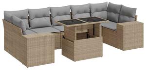 VidaXL Polyrattan Kerti Ülőgarnitúra - 8 részes - Bézs