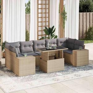 VidaXL Polyrattan Kerti Ülőgarnitúra - 8 részes - Bézs