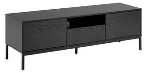 TV-állvány Norsica Sevferi 122, Közepes sűrűségű farostlemez, 45x140x40cm, Fekete, Fekete hamu