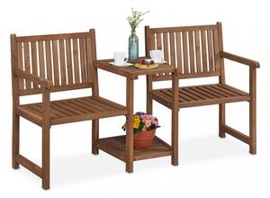 Barna 2 személyes kerti szék asztallal 86x161x61 cm 10038648
