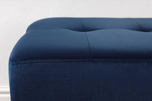 Design ülőpad Bailey 95 cm kék bársony