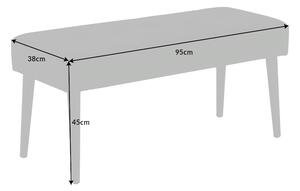 Design ülőpad Bailey 95 cm sötétzöld bársony