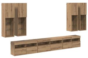 VidaXL TV falit kabinet szett 7 pcs Artisan tölgy Faanyag