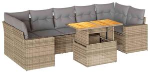 VidaXL Polyrattan Kerti Ülőgarnitúra - 8 részes - Bézs