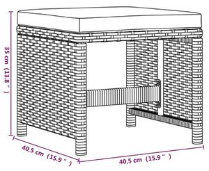 VidaXL Szürke Polyrattan Kerti Étkezőgarnitúra - 21 részes, Párnázott