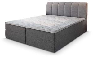 CEVANO kárpitozott boxspring ágy 160x200 - szürke