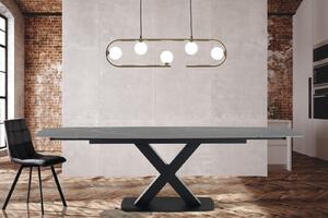 CORTONA exkluzív bővíthető étkezőasztal - szürke márvány - 160-230cm