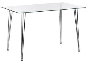 Étkezőasztal WINSTON Ezüst 120 cm 70 cm Edzett üveg