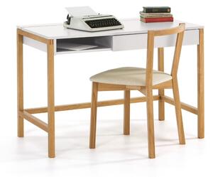 White Woodman Northgate íróasztal tölgyfa talapzattal 112x60 cm