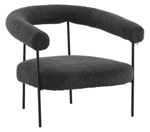 Fotel Dallas 3742, Kárpit, 76x88x81cm, Sötétszürke, Fekete
