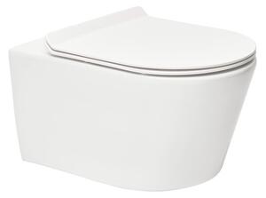 WC felakasztható SAT Brevis fehér színben fényes felülettel hátsó kifolyással SATBRE011RREXP